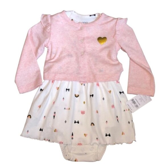 Carter’s Baby Girl 2-piece Cardigan & Dress set - Picture 1 of 5